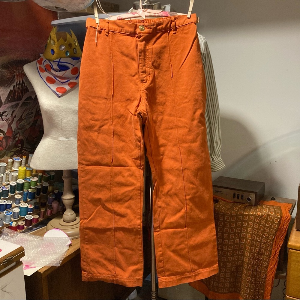 BIG BUD PRESS WESTERN PANTS VIBRANT ORANGE SIZE M